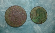 Монеты 15коп 1938г и 20коп 1933г